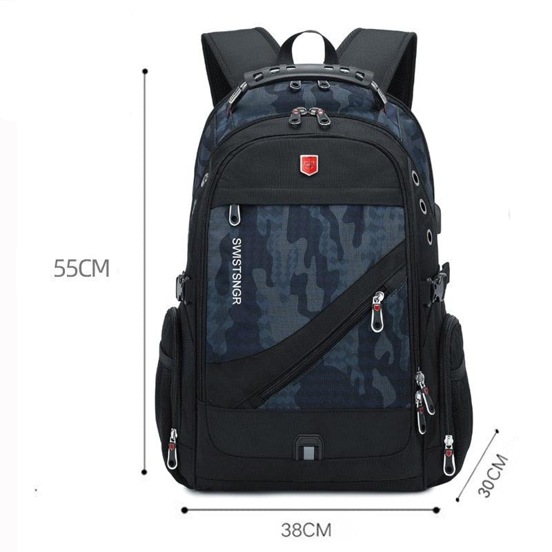 Mochila Masculina para Laptop de 17 Polegadas à Prova D'água - koopora